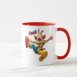 Caneca Un clown très drôle en scène.