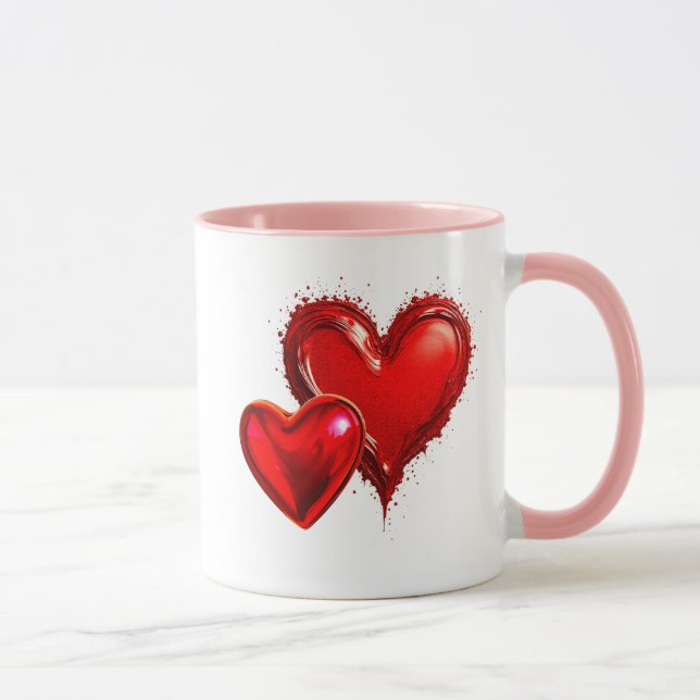 Caneca Un coeur pour madame et uncoeur pour monsieur. (Direita)