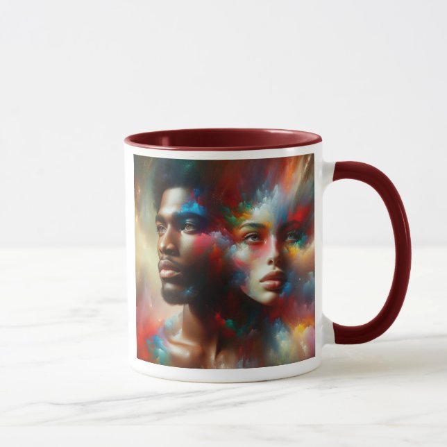 Caneca Un couple regardent au loin. (Direita)