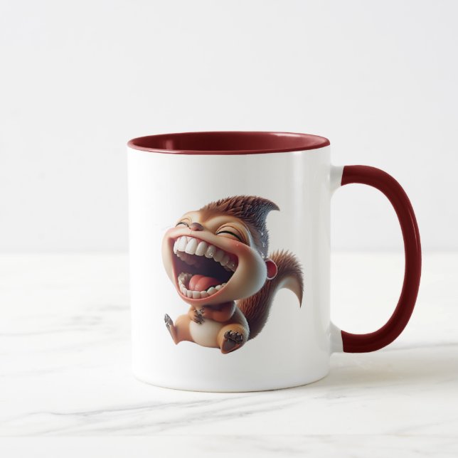 Caneca Un écureuil mort de rire. (Direita)