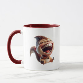 Caneca Un écureuil mort de rire.