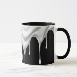 Caneca Un effet liquide coulant le long d'un mug.