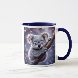 Caneca Un koala agrippé à une branche observe la nature.