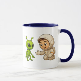 Caneca Un martien et l'enfant cosmonaute