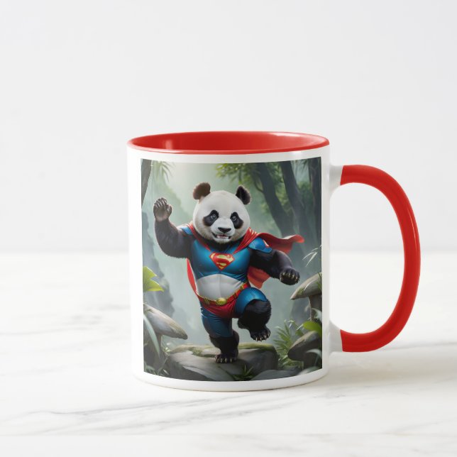 Caneca Un panda héro courageux. (Direita)