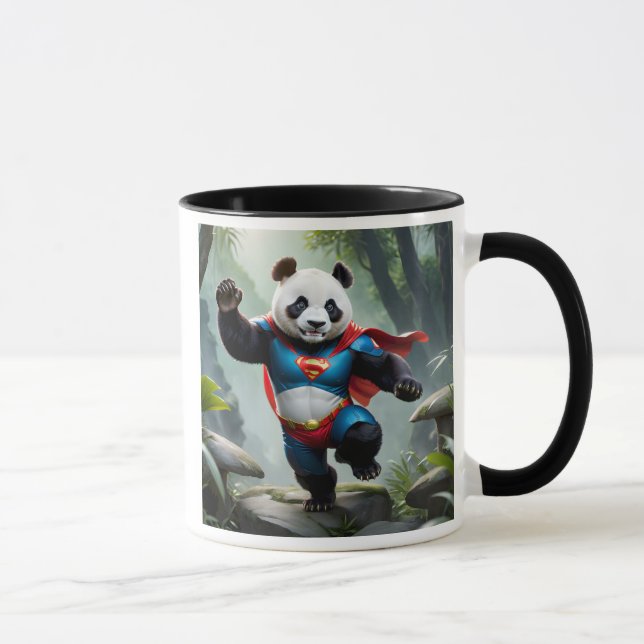 Caneca Un panda super héros. (Direita)