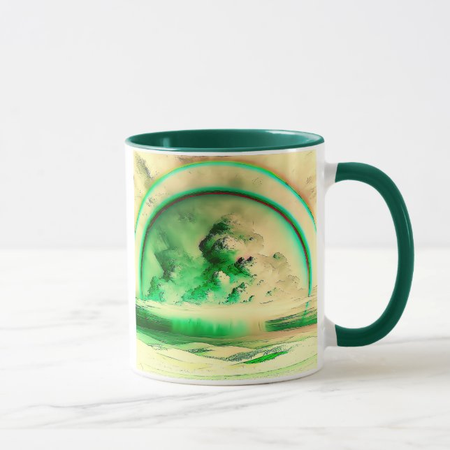 Caneca Un paysage nuageux stylisé  (Direita)