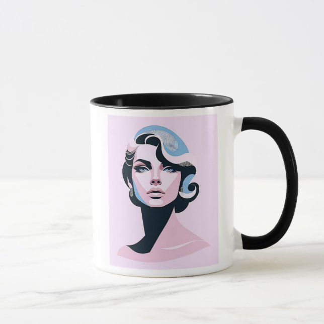 Caneca Un regard fascinant entre douceur et mystère. (Direita)