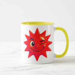 Caneca Un soleil rigolo souriant