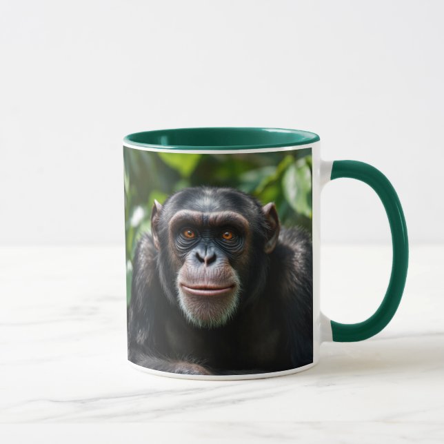 Caneca Une bonne tête de chimpanzé. (Direita)