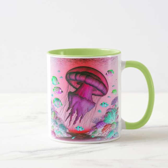 Caneca Une méduse dérive lentement vers le large. (Direita)