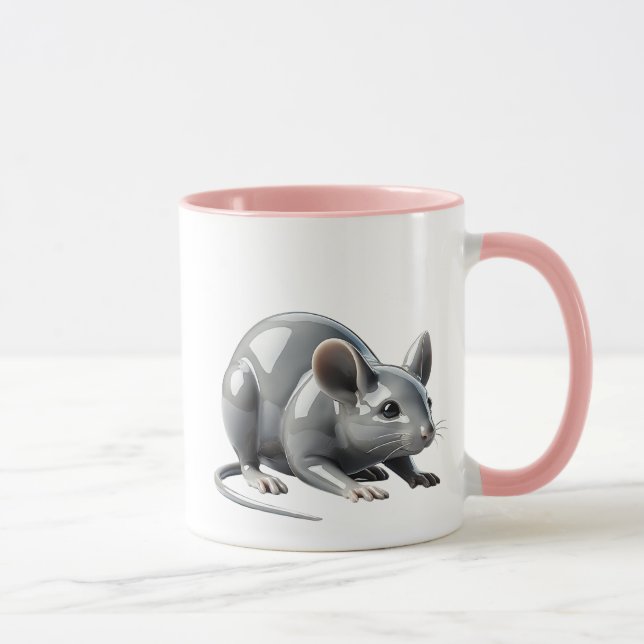 Caneca Une petite souris cherche discrètement son repas. (Direita)