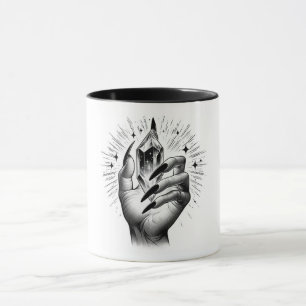 Caneca Unhas Pretas Longas & Energia de Cristal Magia Vin