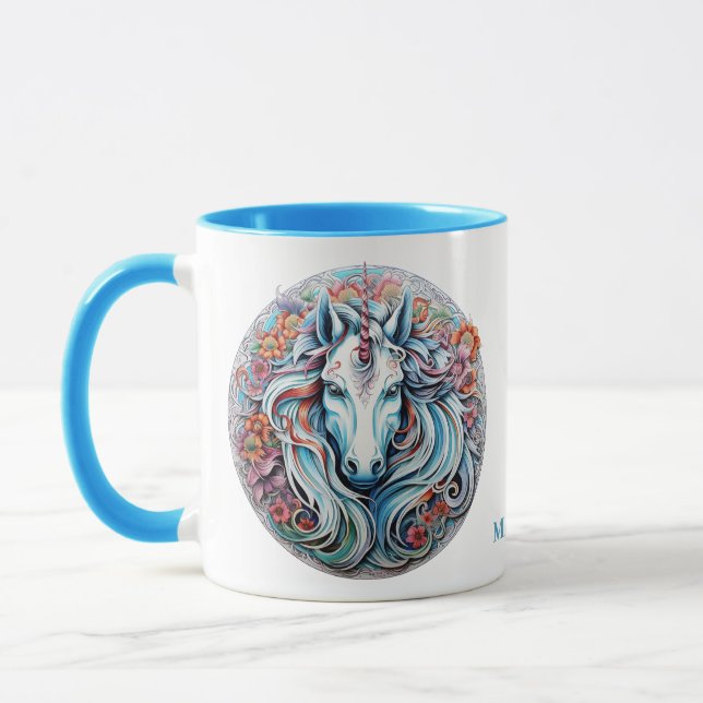 Caneca Unicorn de Nome Personalizado (Esquerda)