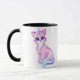 Caneca Unicorn Kitten Rainbow Coffee Mug
