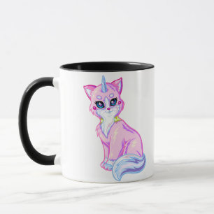 Caneca Unicorn Kitten Rainbow Coffee Mug