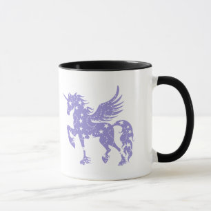 Caneca Unicorn pegasus - Escolher cor de fundo