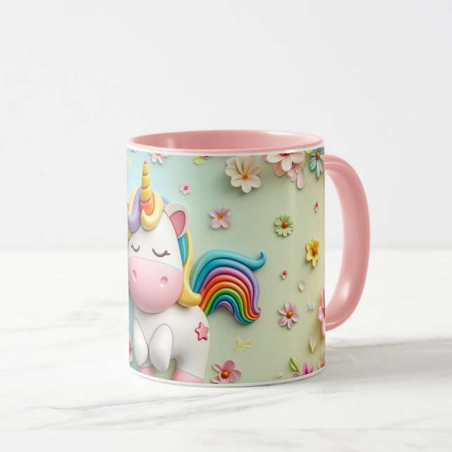 Caneca Unicórnio 3D (Frente Esquerda)