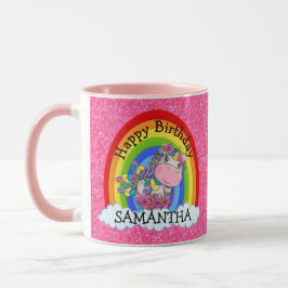 Caneca Unicórnio Feliz NASCIMENTO Rosa Midro