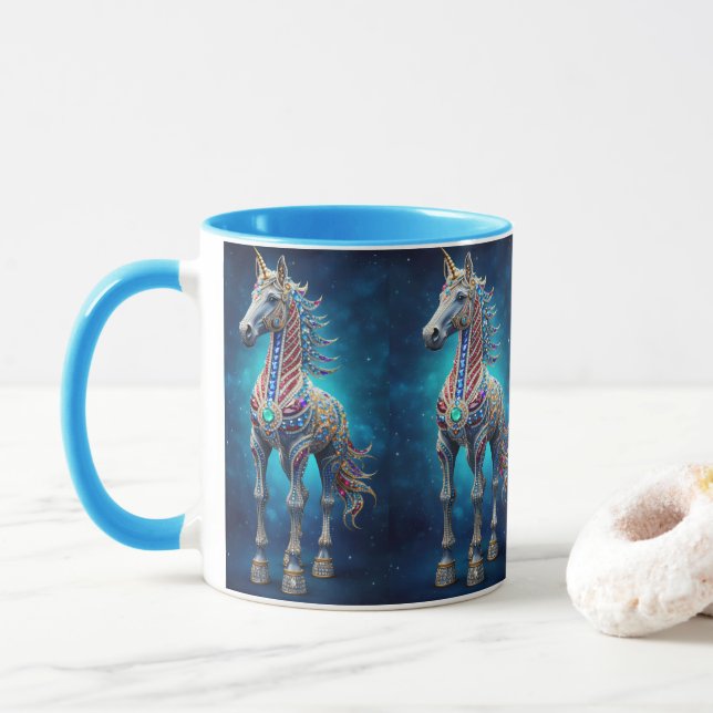 Caneca Unicórnio Joalheiro (Com Donut)