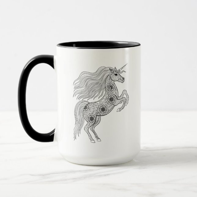 Caneca Unicórnio mágico inspirado (Esquerda)
