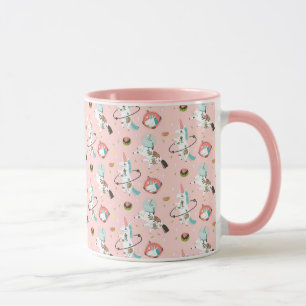 Caneca Unicórnios no teste padrão do espaço