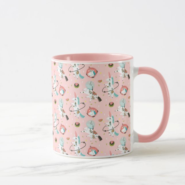 Caneca Unicórnios no teste padrão do espaço (Direita)