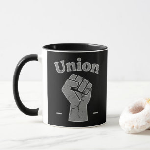 Caneca Union Strong Worker Fist Minimal Design