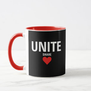 Caneca Unir o logotipo político da democracia