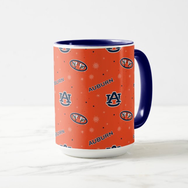 Caneca Universidade Auburn | Padrão de Feriado (Frente Esquerda)