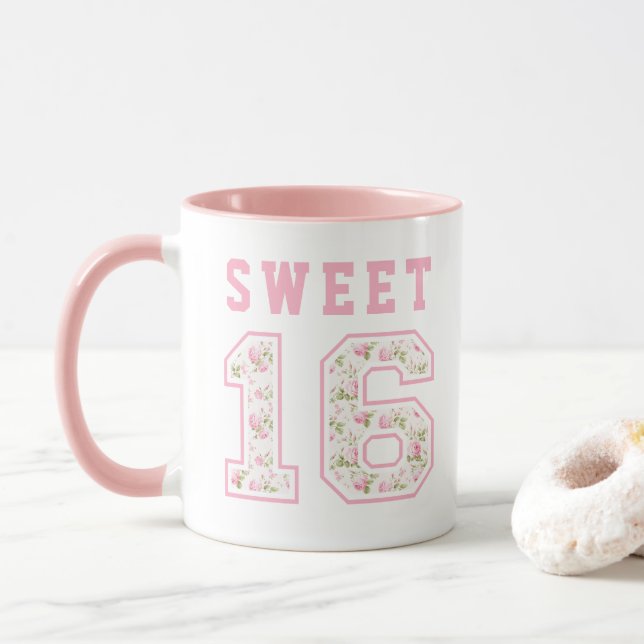 Caneca Universidade Pink Coquette Sweet 16 (Com Donut)