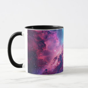 Caneca Universo rosa púrpura da nebulosa nebulosa do espa