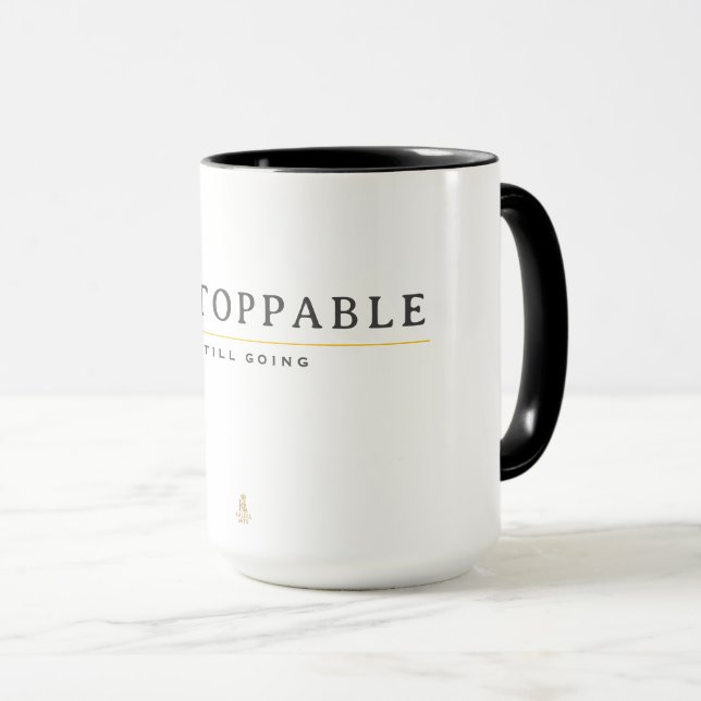 Caneca UNSTOPPABLE Minimal Motivation Quote T-Shirt (Frente Esquerda)