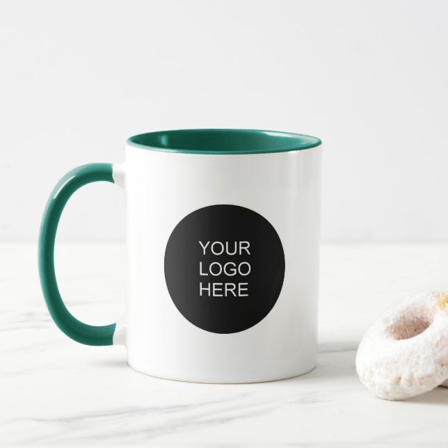 Caneca Upload Your Own Business Logo Modern Template (Com Donut)