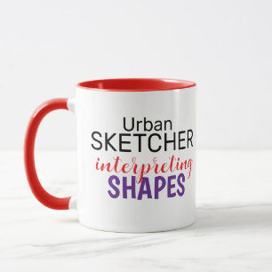 Caneca Urban Sketcher Interpretando Formas!
