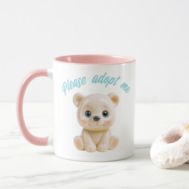 Caneca Ursa Adote-Me (Com Donut)