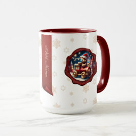 Caneca Ursinho de Natal2 - Banner personalizado branco