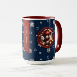 Caneca Ursinho de Natal - Banner personalizado flexível a