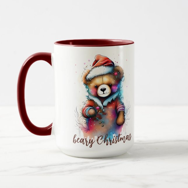 Caneca Ursinho de Natal com o Natal do Beary Santa Hat (Esquerda)
