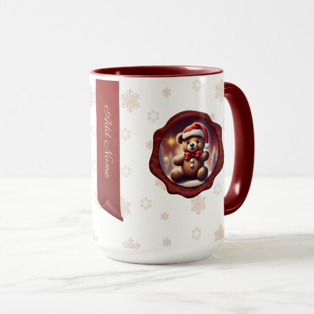 Caneca Ursinho de Natal - Cookie Personalizado Banner Bra (Frente Esquerda)