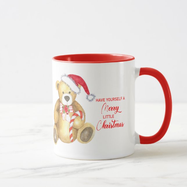 Caneca Ursinho de Natal personalizado Feliz (Direita)