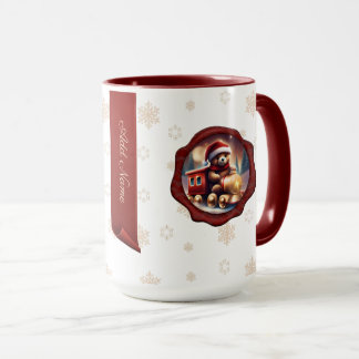 Caneca Ursinho de Natal - Trem Personalizado Banner Branc