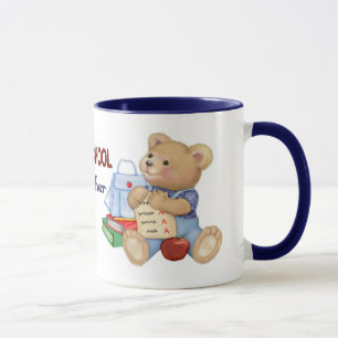 Caneca Ursinho dos Dias Escolares - Professora da Pré-Esc