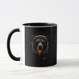 Caneca Urso Astronauta com Pintura Neon que Derrama Anima