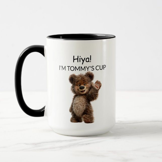 Caneca Urso Bonito Acenando (Esquerda)