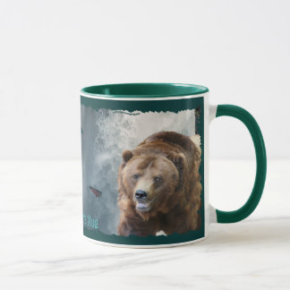 Caneca Urso Cinzento, Salmão e Cadeias Selvagens
