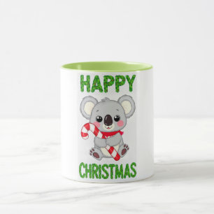 Caneca Urso Coala Fofo Feliz Natal 