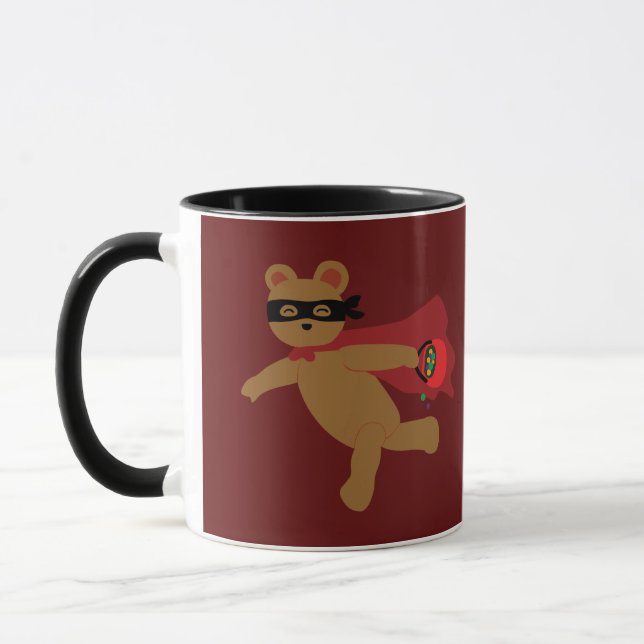 Caneca Urso de Halloween Mascarado (Esquerda)