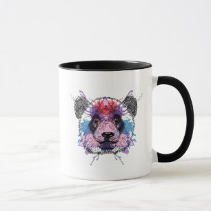 Caneca Urso de panda geométrico