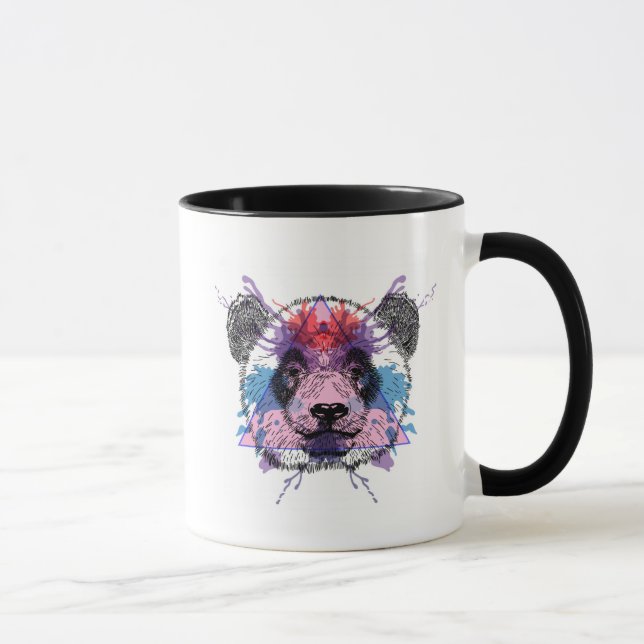 Caneca Urso de panda geométrico (Direita)